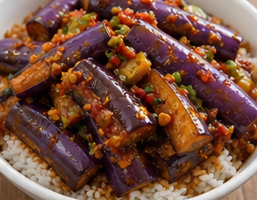 鱼香茄子盖饭